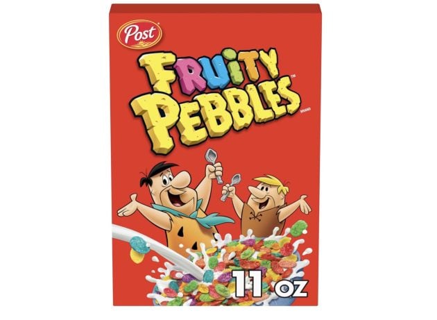 Post Fruity PEBBLES Cereal, Fruity Kids Cereal, Gluten Free Rice Cereal for Kids, 11 OZ Cereal Box